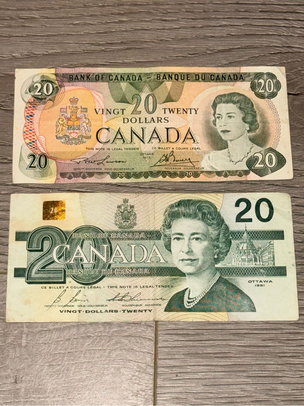 🇨🇦💸 Vintage Canada Twenty Dollar Bills 1979-1991 | Old Money Currency